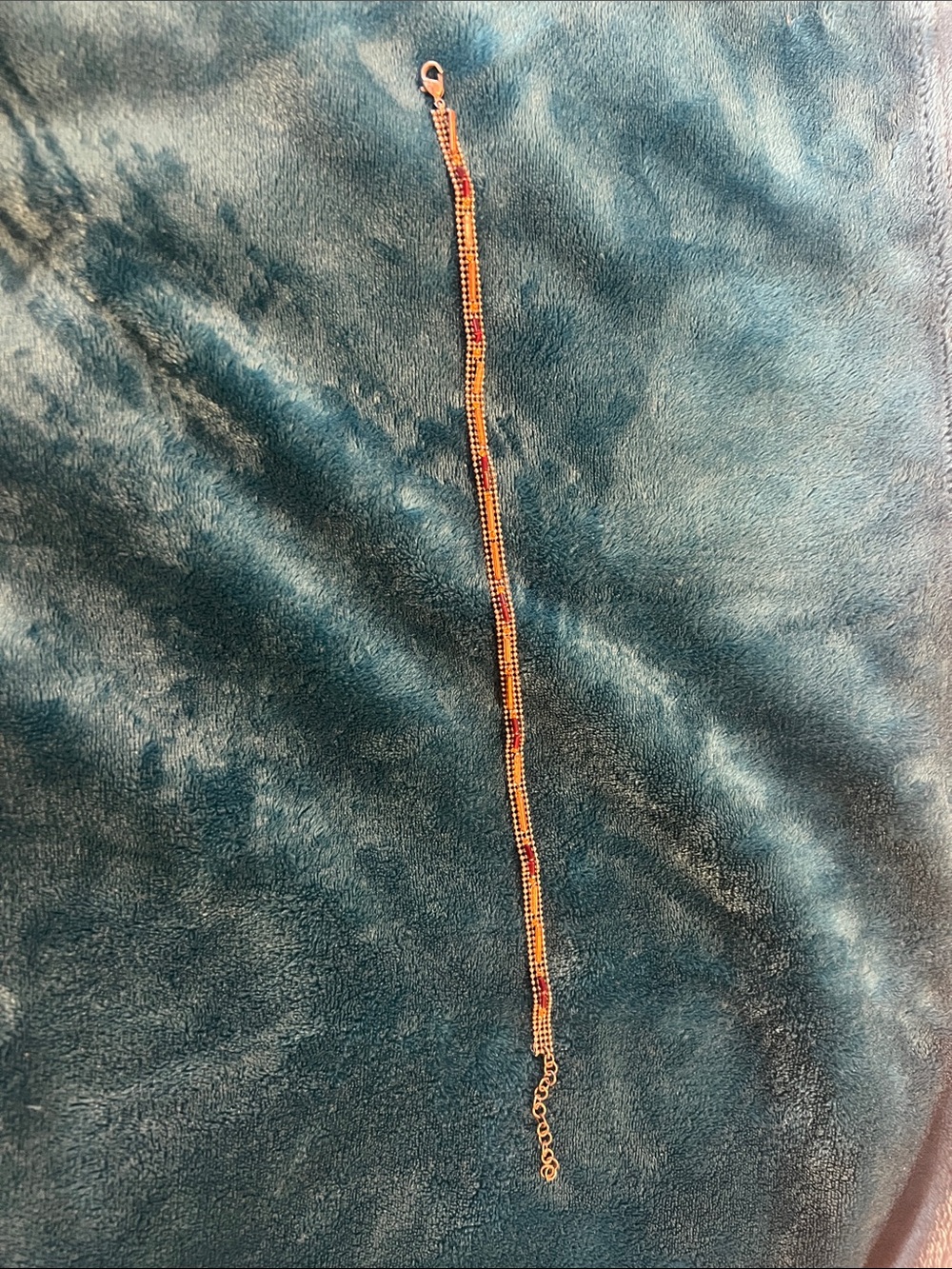 Glass beaded choker necklace